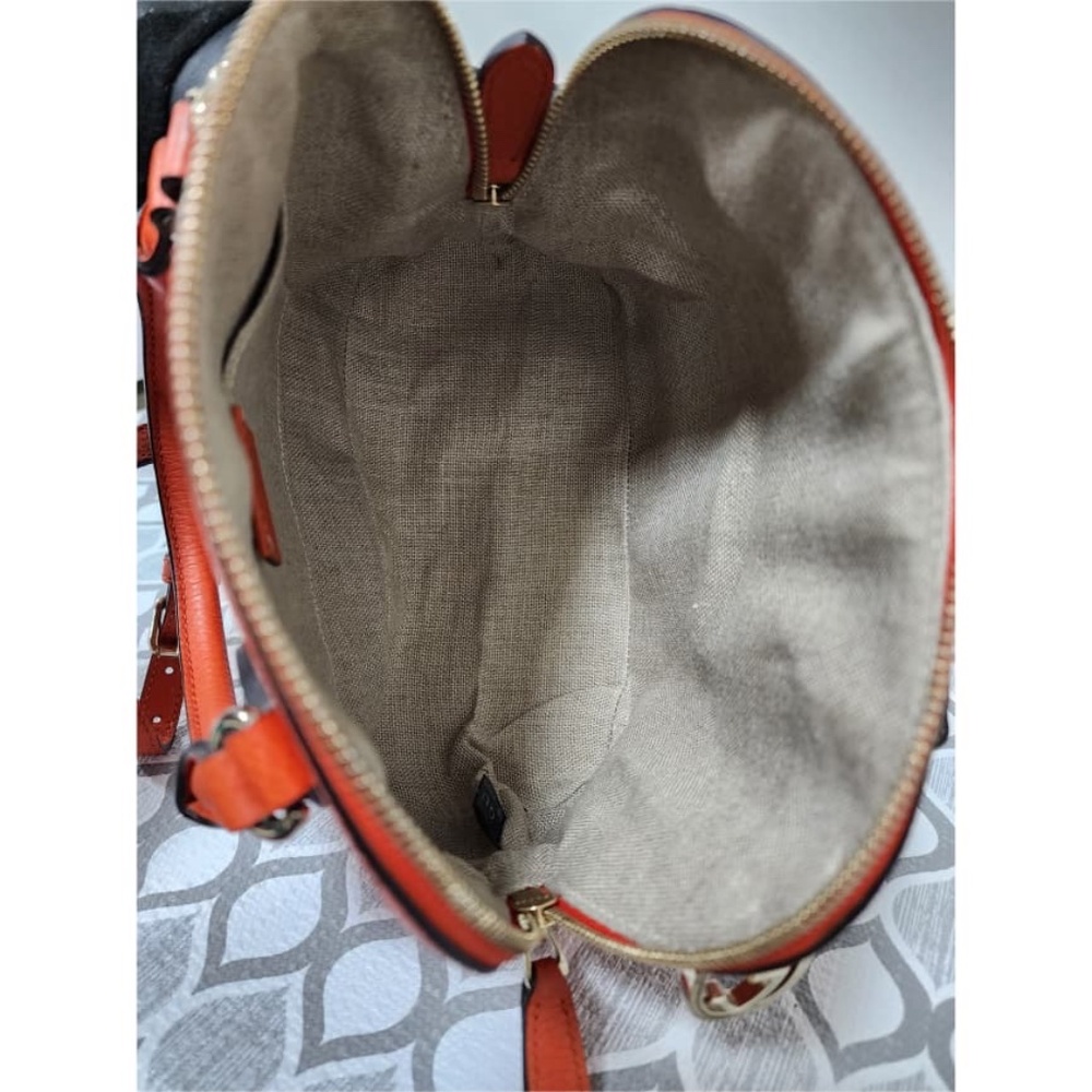 Authentic Gucci Mini Leather Interlocking G Dome … - image 8